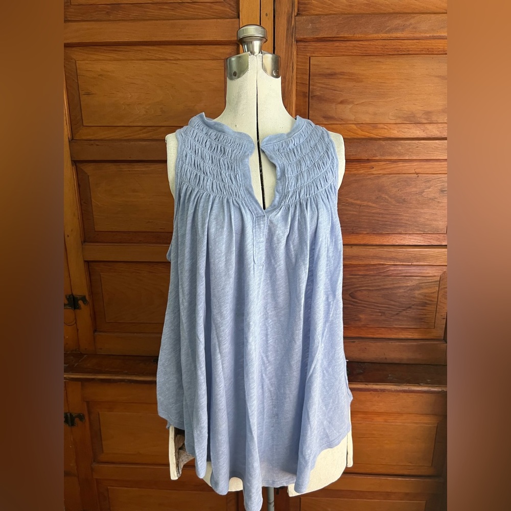 NWT Free People We the Free New to Town Smocked Top